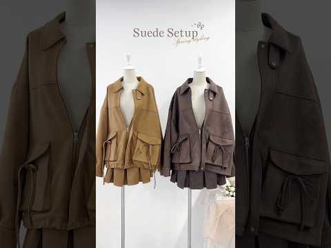 【セットアップで着ても可愛いスウェードアイテム🧸💕】どっちの色が好き？shorts fashion wego outf… サムネイル