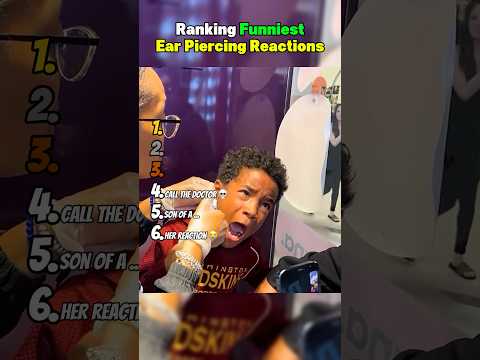 Ranking Funniest Ear Piercing Reactions 😂 サムネイル