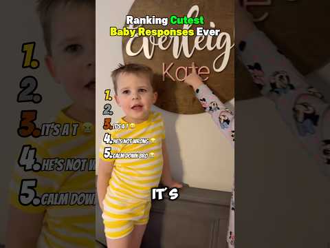 Ranking Cutest Baby Responses Ever 😂 サムネイル