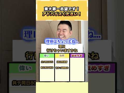 東大第一志望です！アドバイスください！ コバショー 大学受験 shrots  東大 共通テスト サムネイル