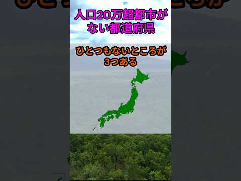 s183_人口が20万人を超える都市がない都道府県 都道府県 人口 shorts サムネイル