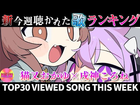 【おかころ】ホロライブ歌ってみた週間ランキング  viewed cover song  week 2025/12/12… サムネイル