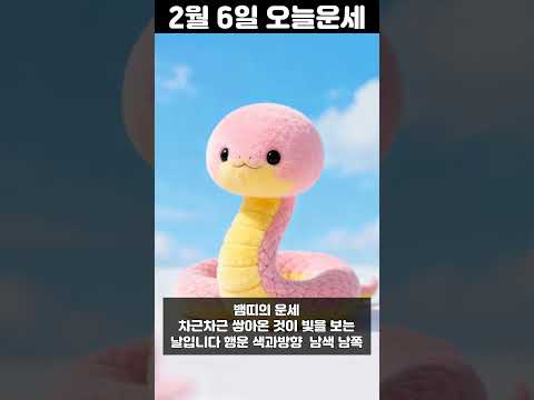 2월 6일 띠별 운세 코디색상 좋은위치 [30초운세]  🎃✨ 오늘의운세 띠별운세 행운숫자 행운색깔 운세 サムネイル