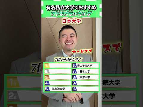 アドリブで有名私大でおすすめランキング！ コバショー 大学受験 個別指導塾castdice shorts ランキング サムネイル