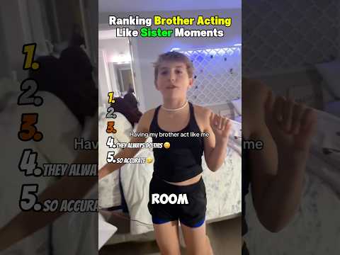 Ranking Brother Acting Like Sister Moments 😂 サムネイル
