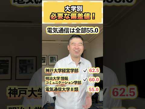 大学別、必要な偏差値！ コバショー 大学受験 shorts 偏差値 ＃東大 サムネイル