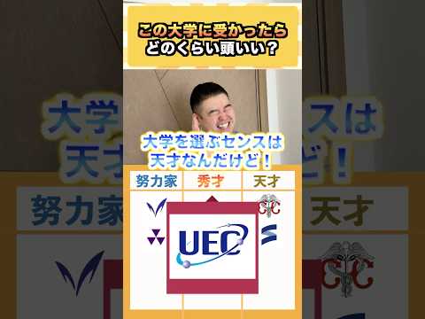 この大学に受かったらどのくらい頭いい？コバショー 大学受験 shorts 一橋大学 早稲田大学 明治大学 サムネイル