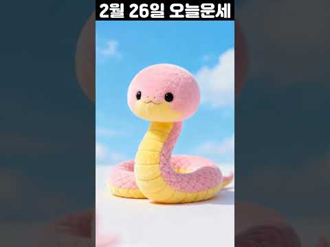 2월 26일 띠별 운세 코디색상 좋은위치 [30초운세]  🎃✨ 오늘의운세 띠별운세 행운숫자 행운색깔 운세 サムネイル