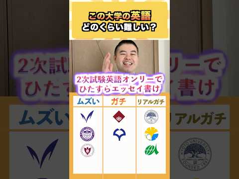 この大学の英語、どのくらい難しい？ コバショー 大学受験 shorts 東大 ＃京大 英語 サムネイル