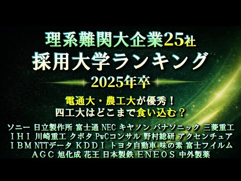 【理系】難関大企業の採用大学ランキング2025 サムネイル