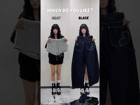 【あなたはどっち派？】グレー派🩶？ブラック派🖤？shorts fashion wego ウィゴー outfit 韓国フ… サムネイル