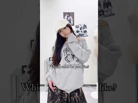 【カラー別！新作スウェットコーデ🤍🩶🖤】どっちのカラーが好き？shorts fashion wego outfit 韓… サムネイル
