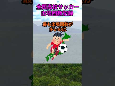 s165_高校サッカー選手権大会最多出場記録 都道府県 人口 shorts サムネイル