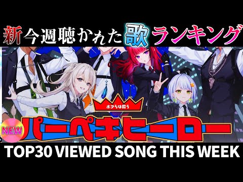 【hero】ホロライブ歌ってみた週間ランキング  viewed cover song  week 2025/1/9～1… サムネイル