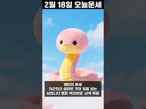 2월 18일 띠별 운세 코디색상 좋은위치 [30초운세]  🎃✨ 오늘의운세 띠별운세 행운숫자 행운색깔 운세 サムネイル