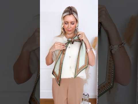 How to style a scarf 🧣 fashiontrends busniessoutfits style… サムネイル